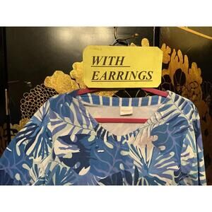 XL Azule Top & Feather Earrings